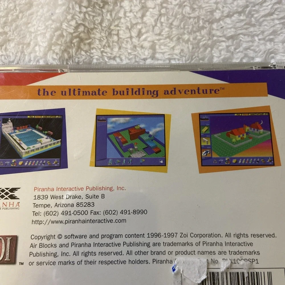 Air Blocks PC CD ROM Game The Ultimate Building Adventure‎ 1997-1997 Vtg